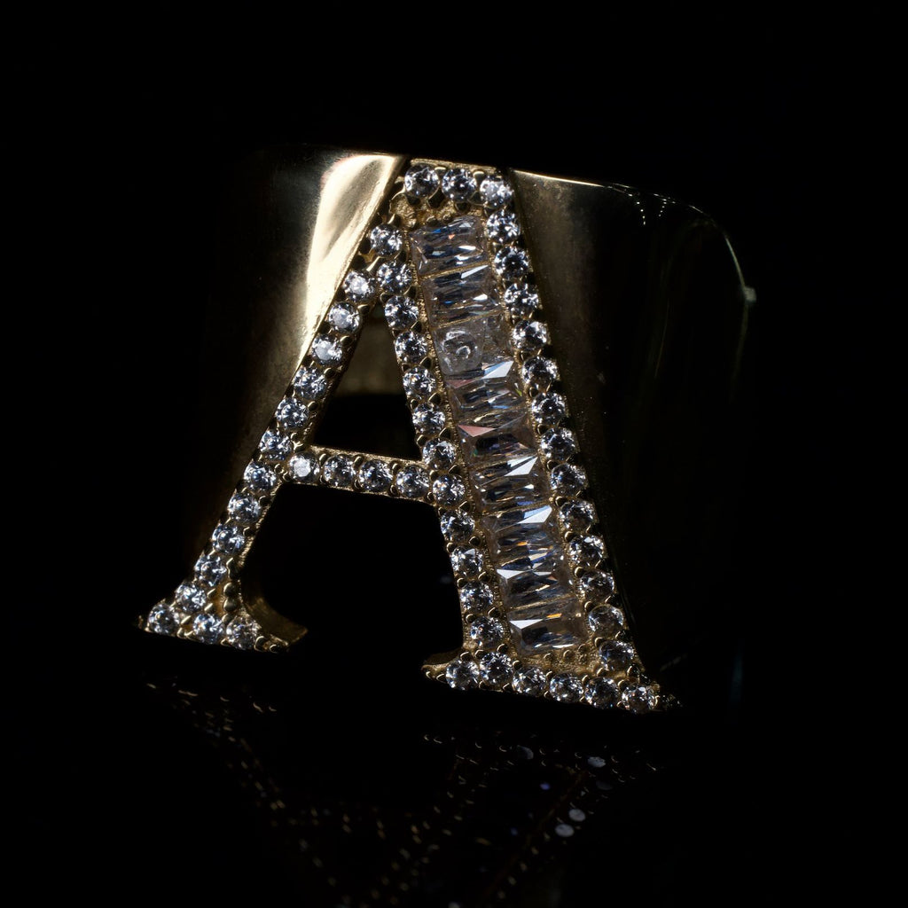 14K Gold Ring With Initial A