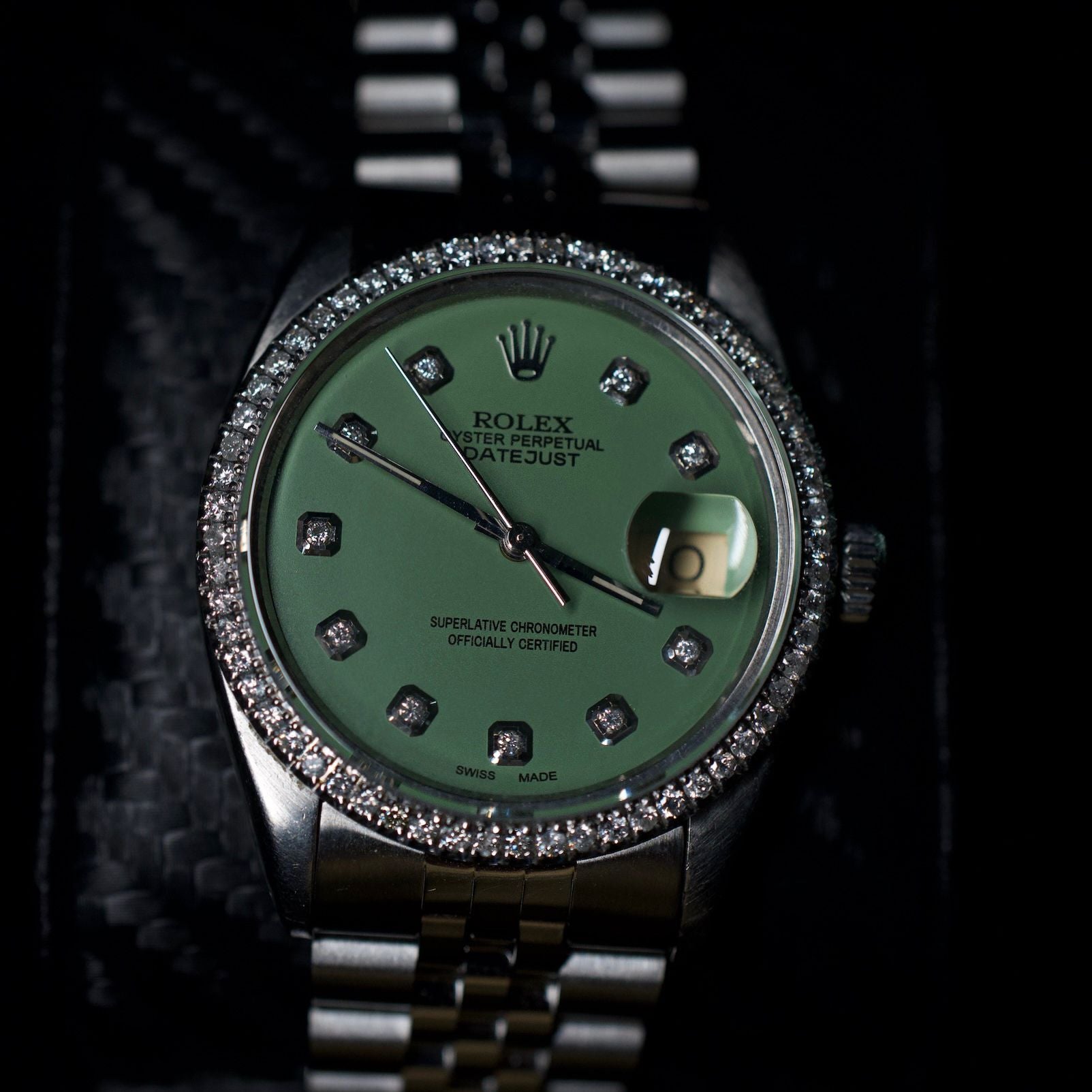 Rolex DateJust 36mm Stainless Steel Green