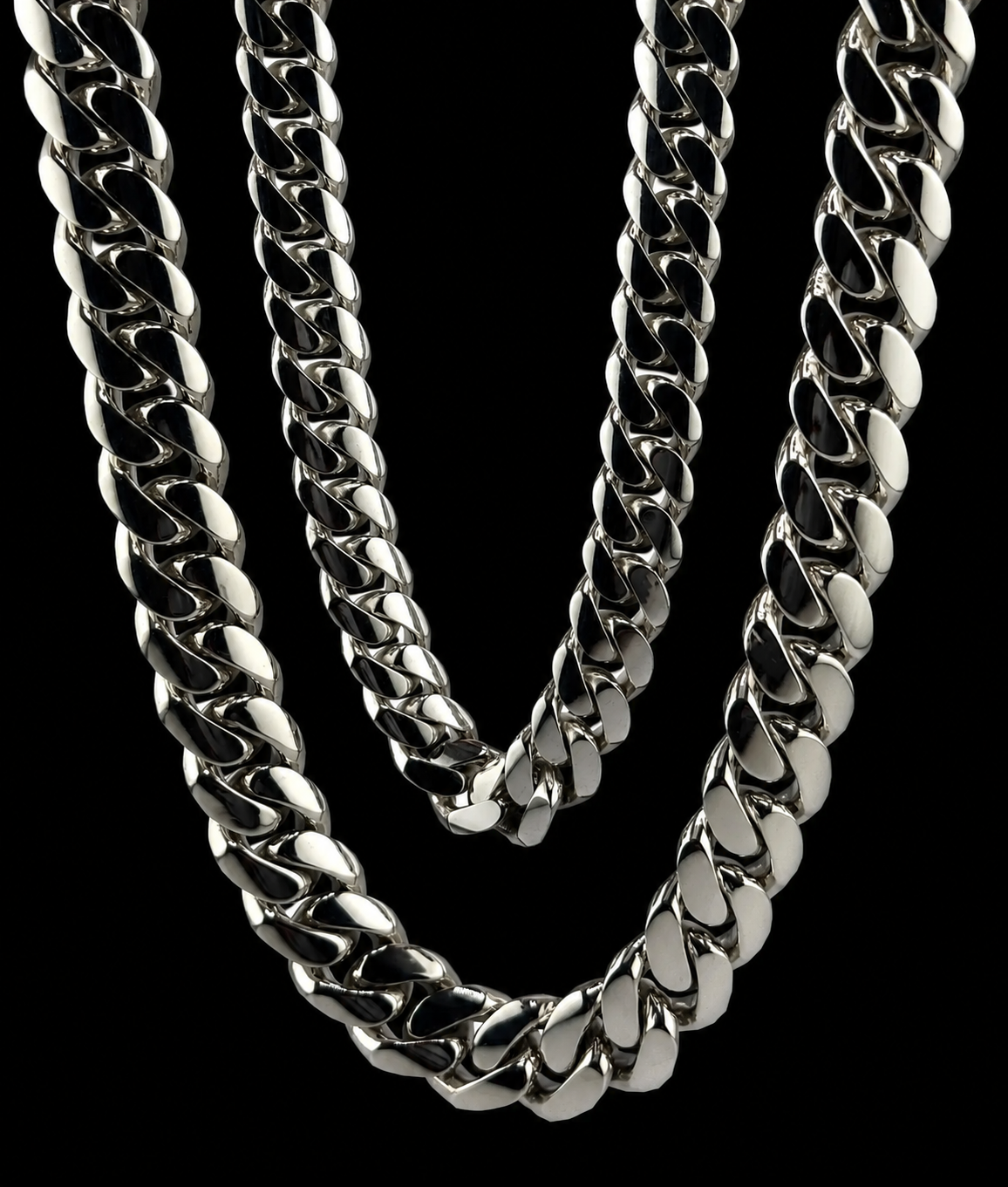 Silver Miami Cuban Link Chains & Bracelets