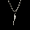 Italian Horn Silver Pendant