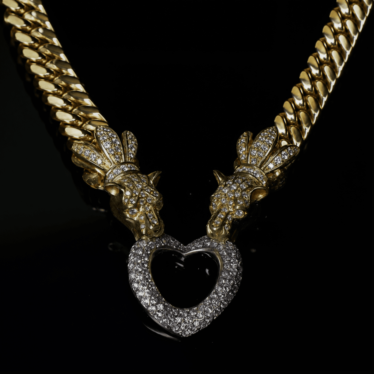 18K Custom Panther Chain