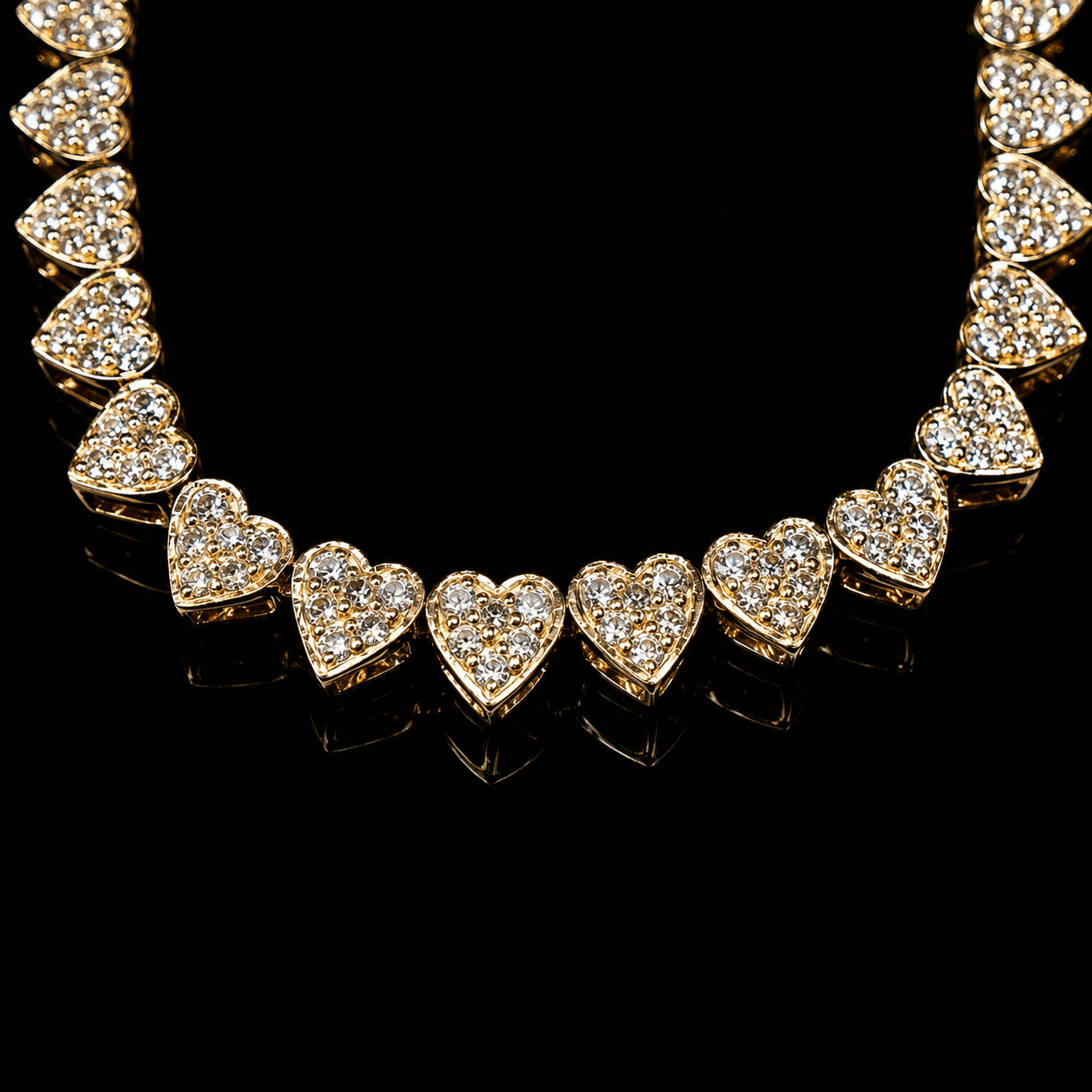 14K Heart Diamond Bracelet