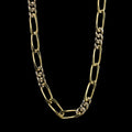 Mens 14k Solid Yellow Gold Figaro Chain 22 Inches 4mm