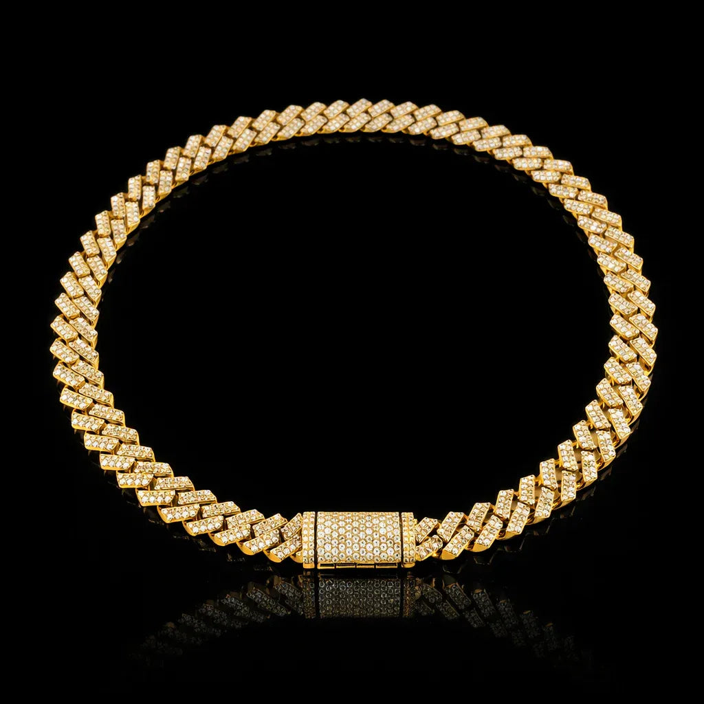 10K Diamond Cuban Bracelet