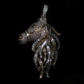 14k Natural Diamond Horse Pendant 5.28ctw