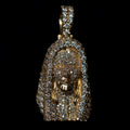 14k Natural Diamond Jesus Head 3.4ctw