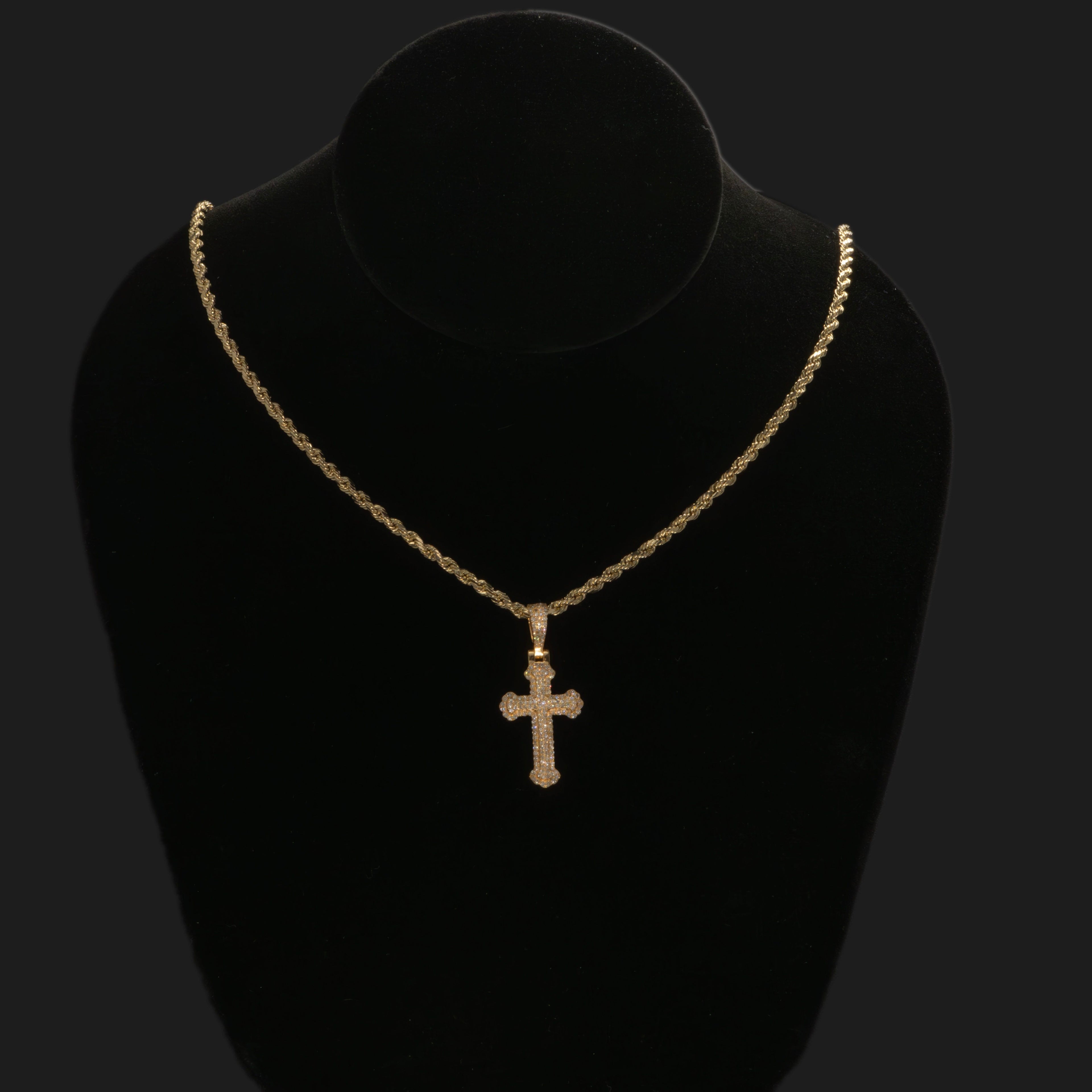 14K DIAMOND CROSS SET