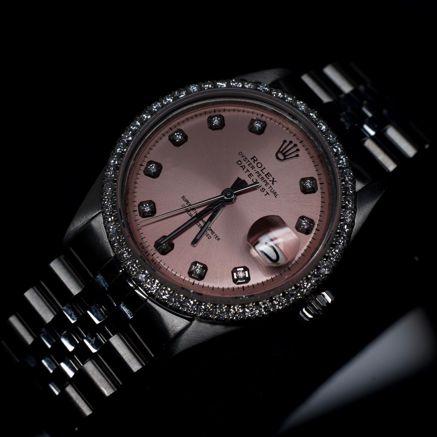 Rolex Date Just, Pink Diamond Dial