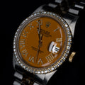 Rolex DateJust Orange Diamond Dial