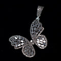 14k Natural Diamond Butterfly Pendant 1.12ctw