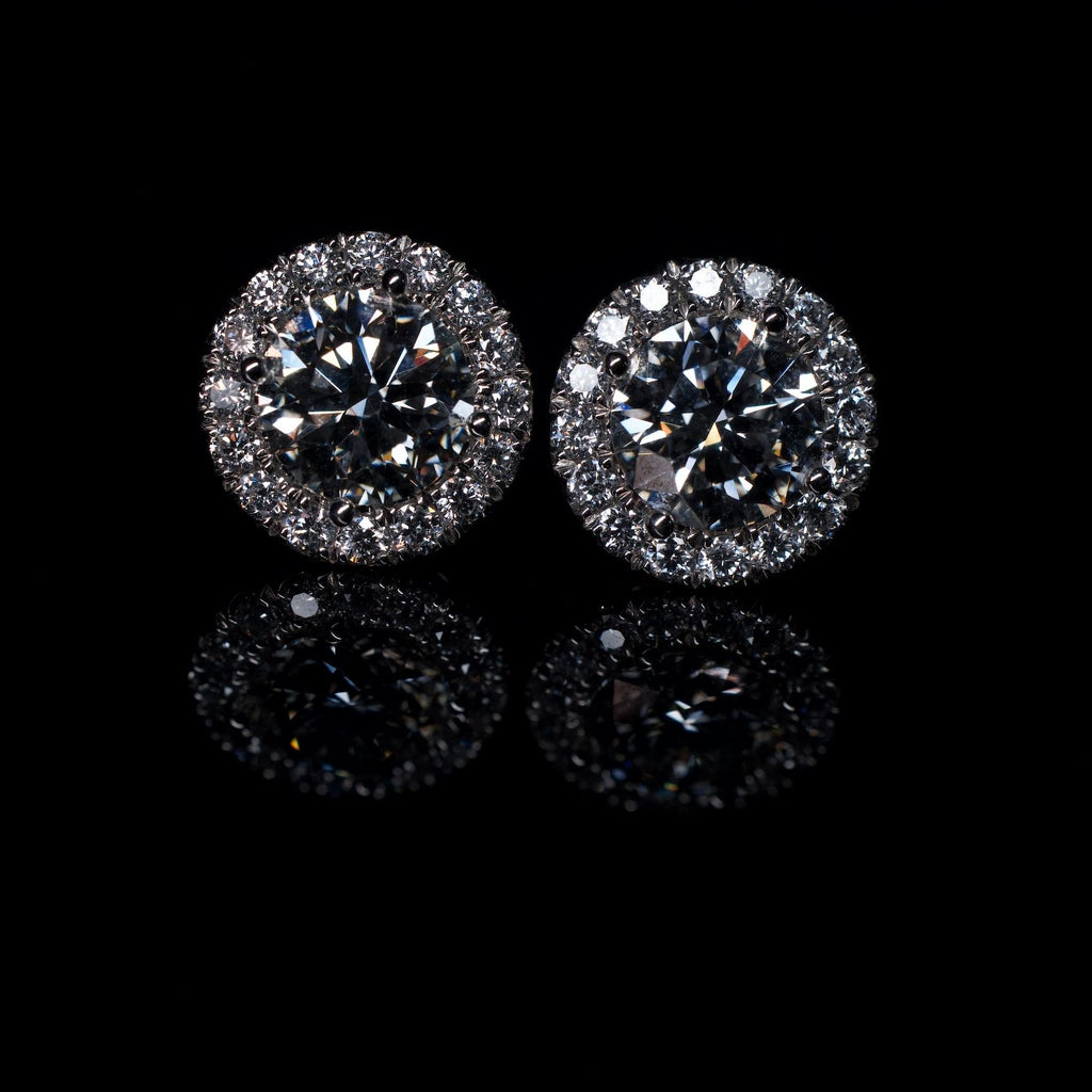 14K Lab Diamond Earrings 3.06ctw