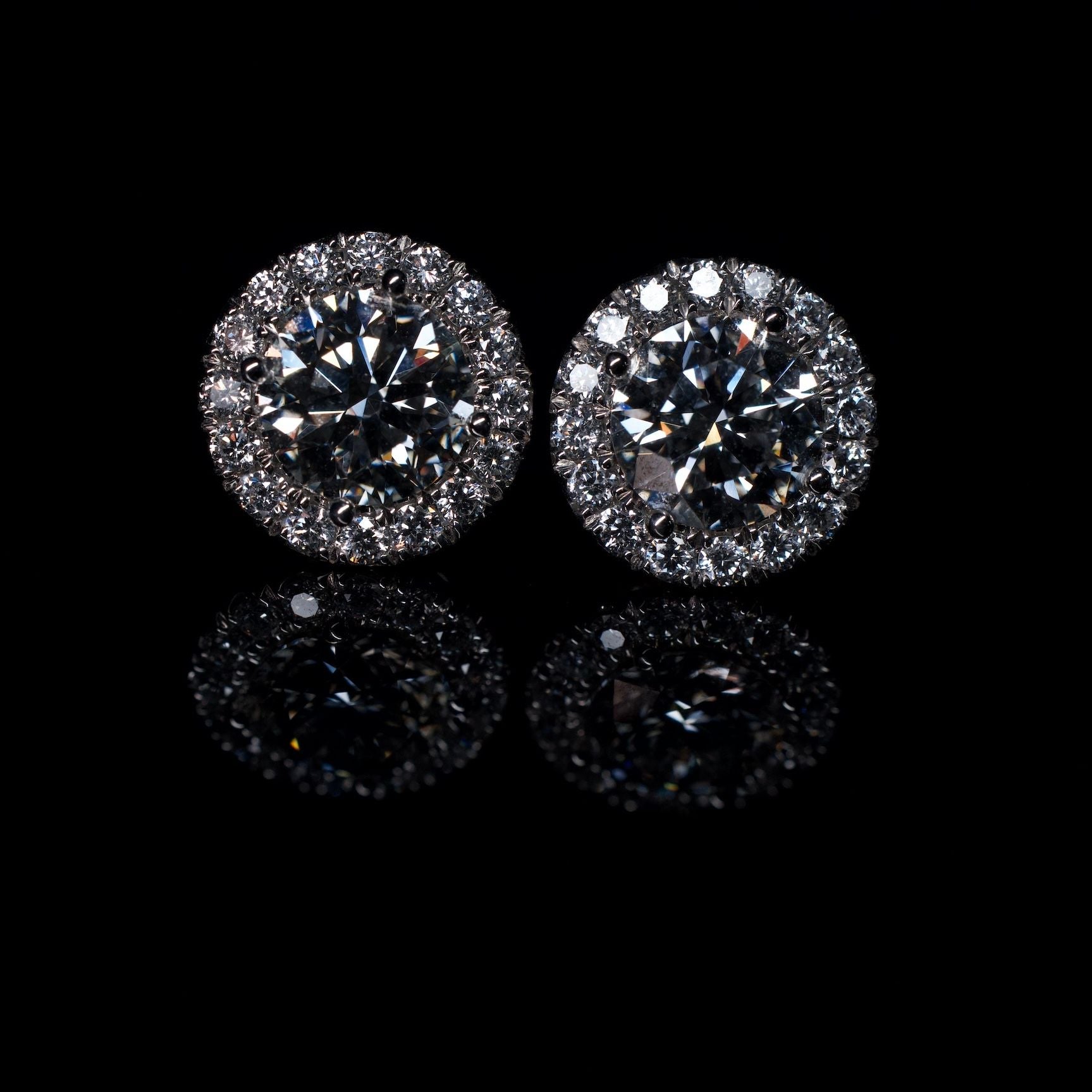 14K Lab Diamond Earrings 3.06ctw