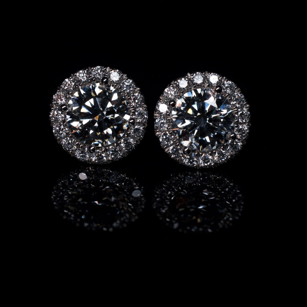 14K Lab Diamond Earrings 3.06ctw