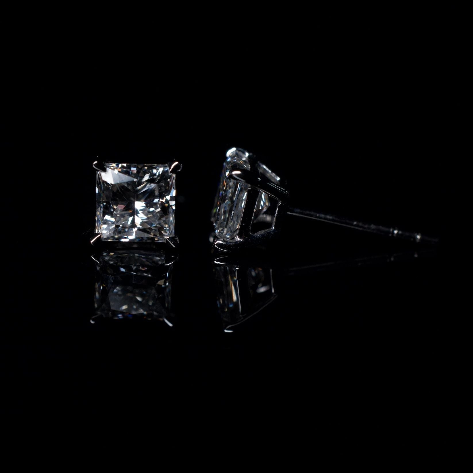 14K Lab Diamond Studs 2.42ctw