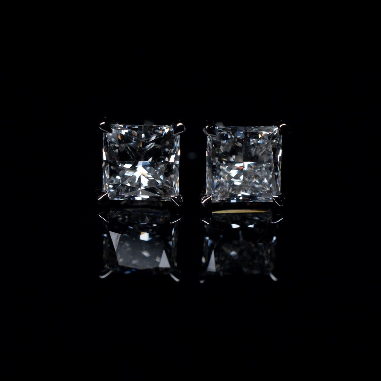 14K Lab Diamond Studs 2.42ctw