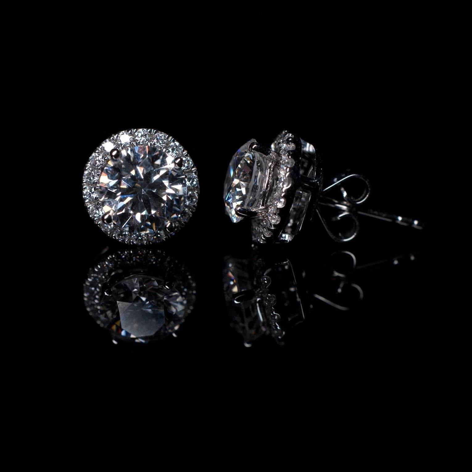 14K Lab Diamond Stud Earrings