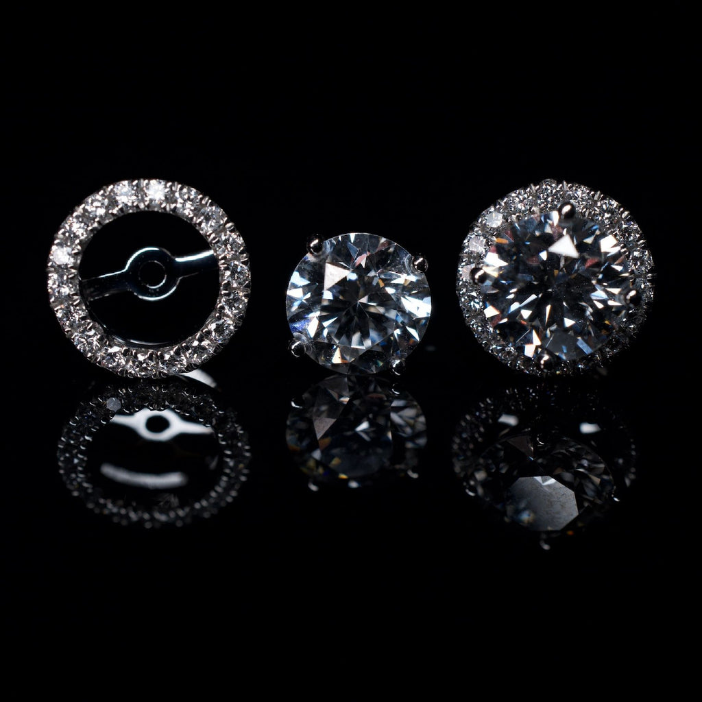 14K Lab Diamond Stud Earrings