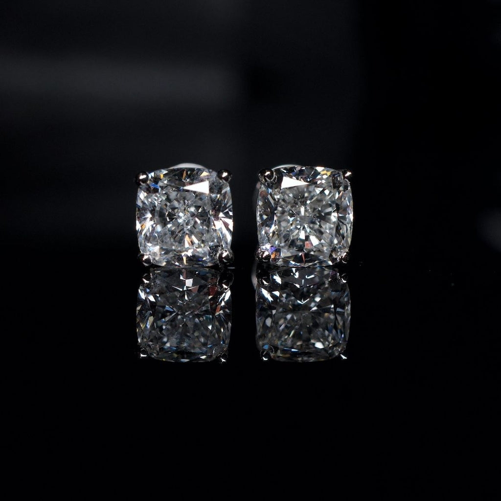 14K Lab Diamond Earrings 3.06ctw 2.66g
