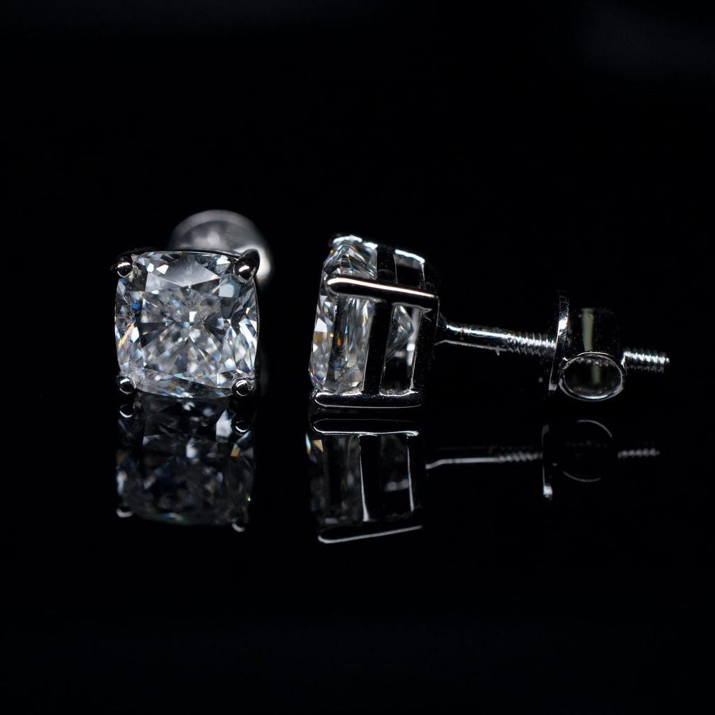 14K Lab Diamond Earrings 3.06ctw 2.66g