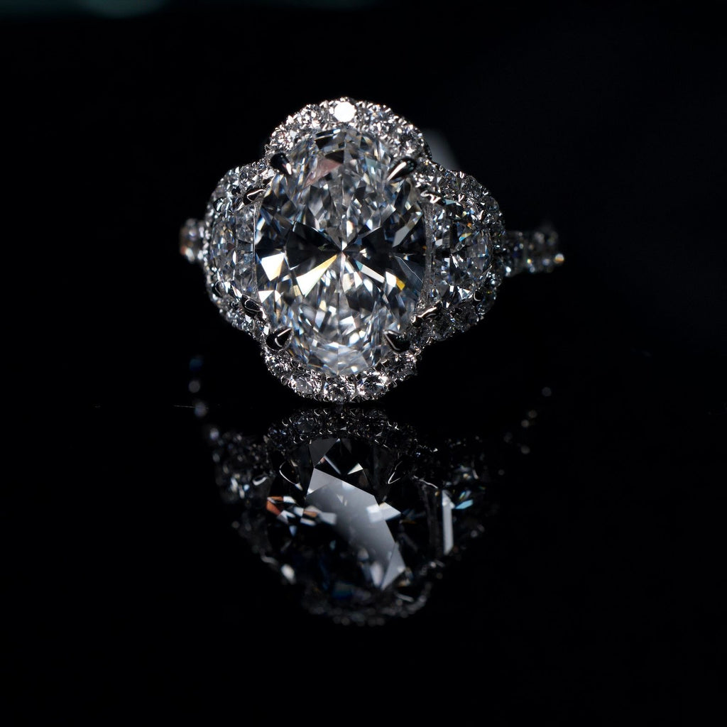 14K Lab Diamond Ring 4ctw