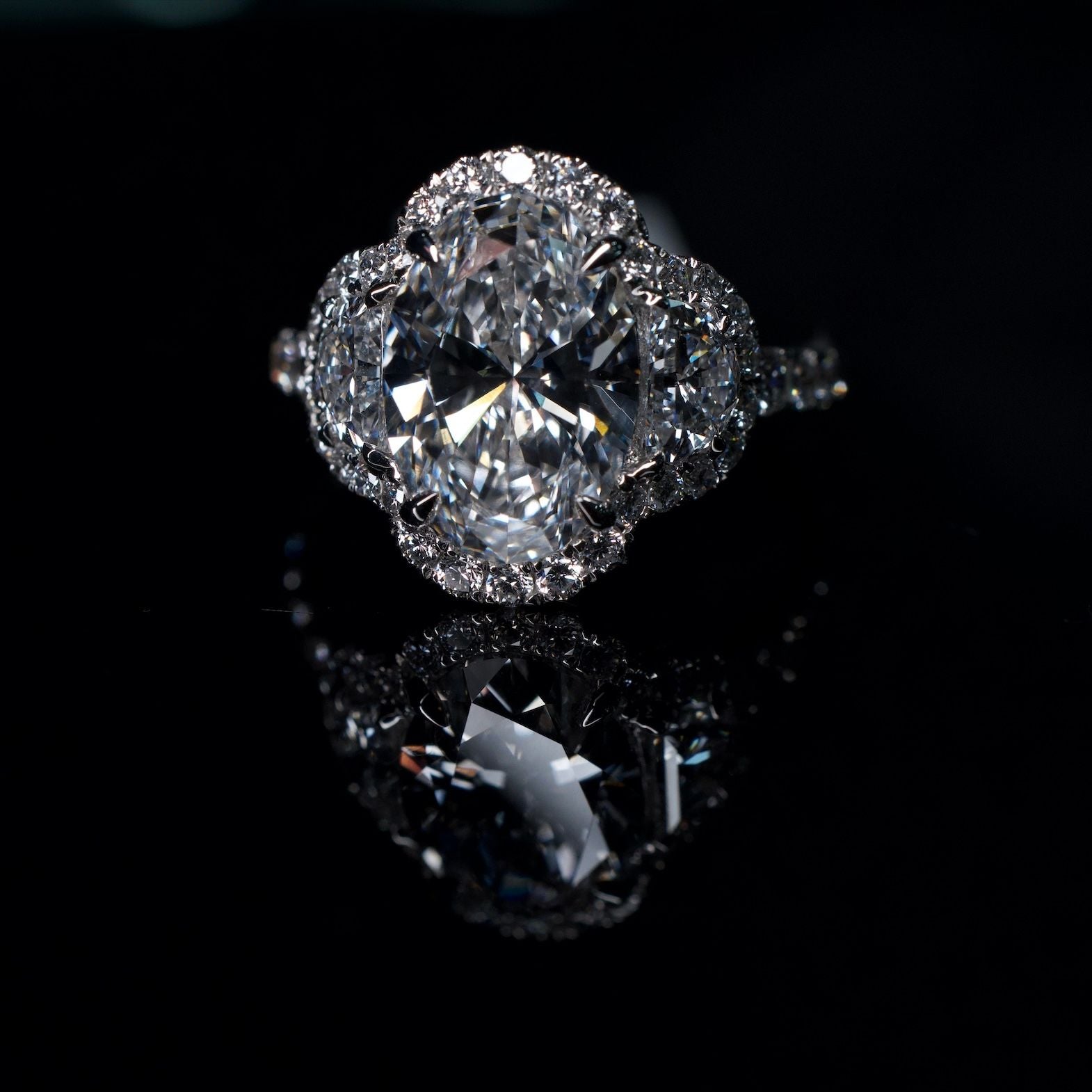 14K Lab Diamond Ring 4ctw