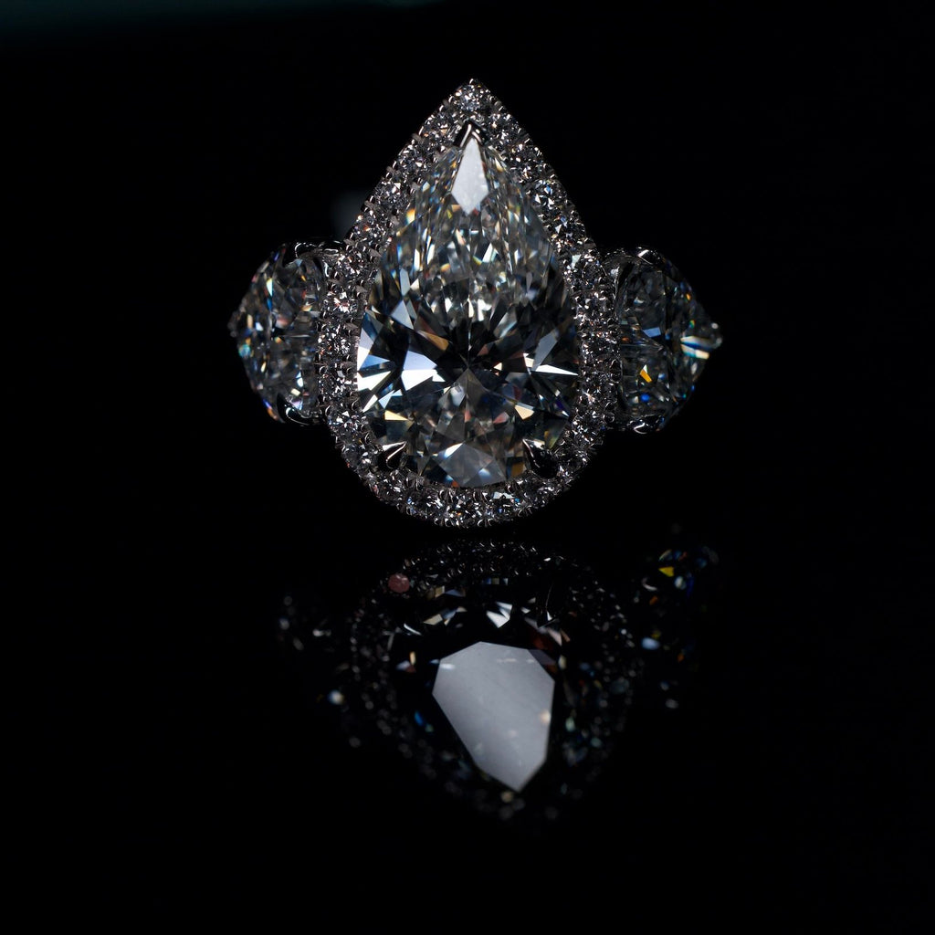 14K Lab Diamond Ring 4.04ct/2.3ct