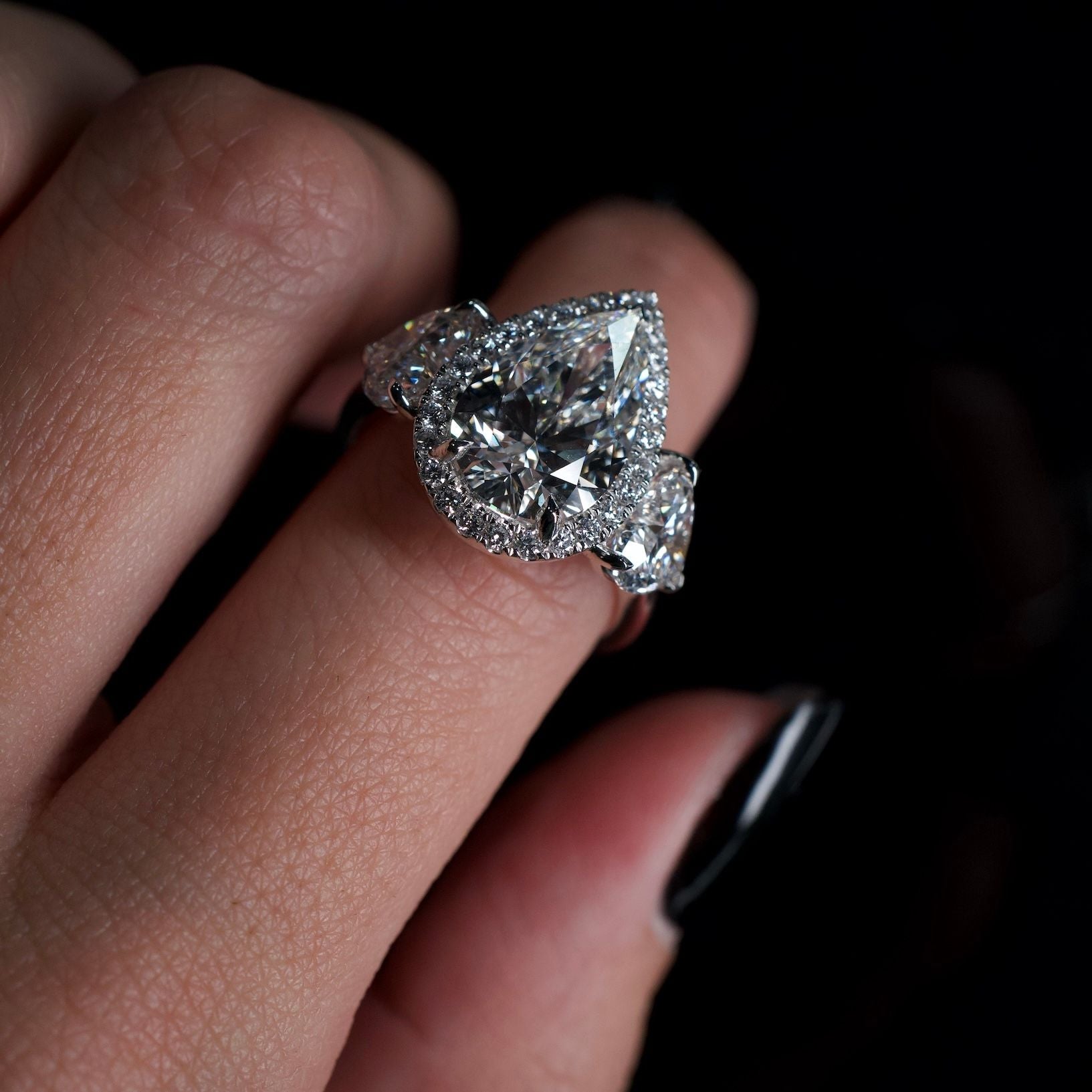 14K Lab Diamond Ring 4.04ct/2.3ct