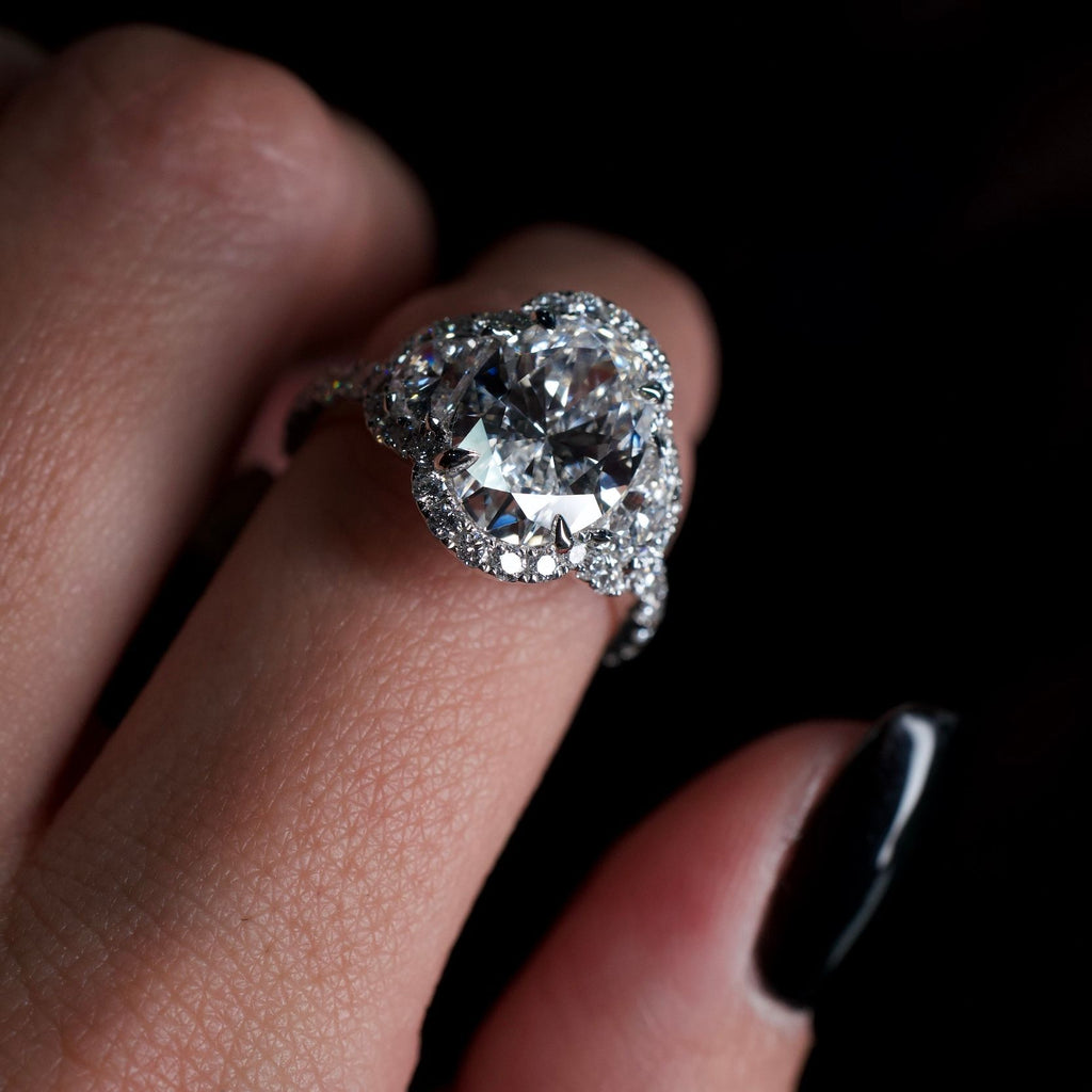 14K Lab Diamond Ring 4ctw