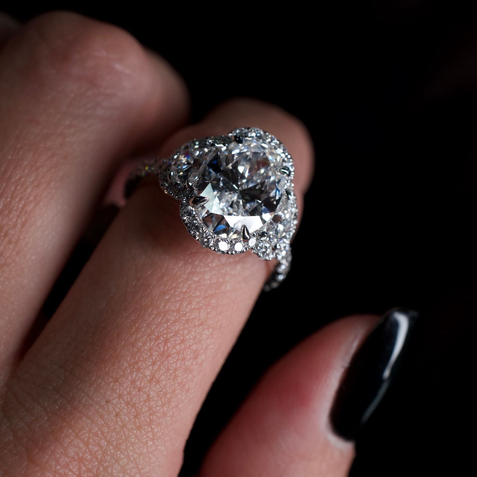 14K Lab Diamond Ring 4ctw