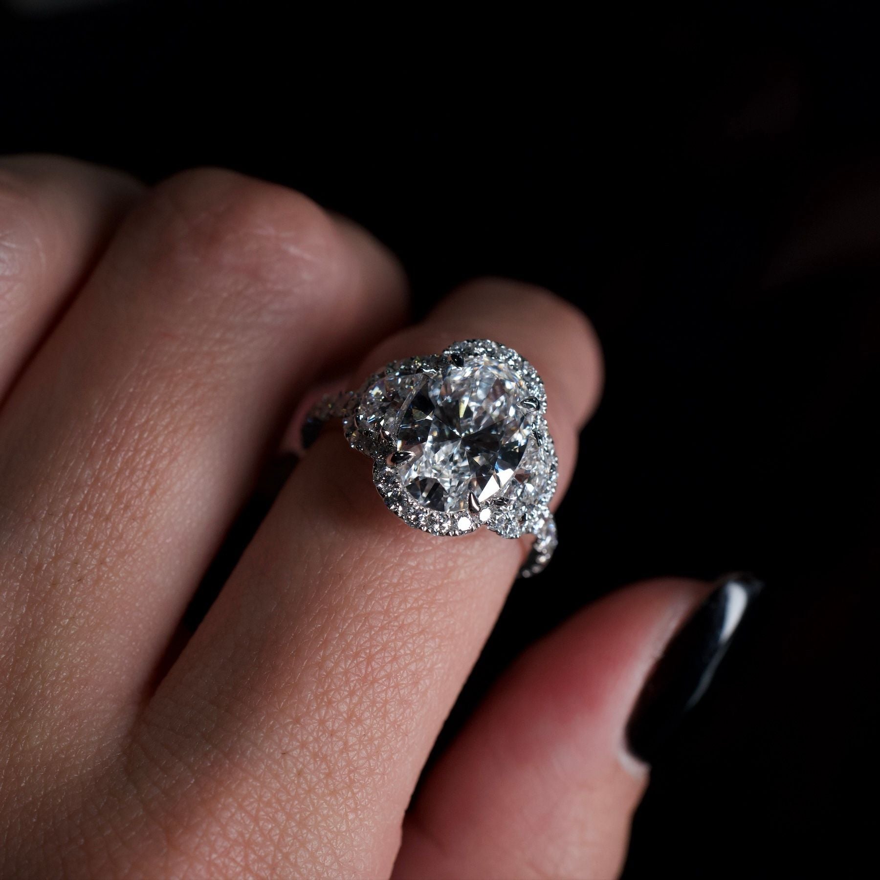 14K Lab Diamond Ring 4ctw