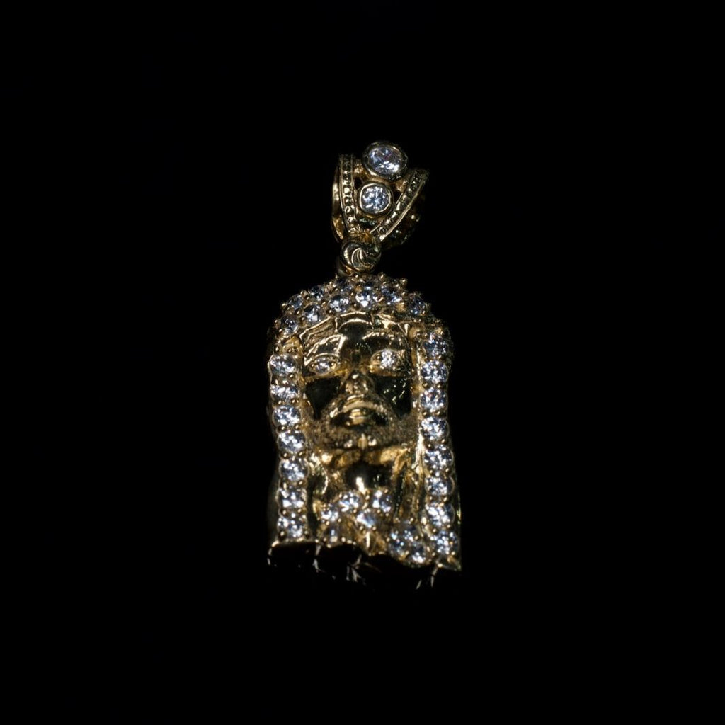 14K Jesus Head Pendant