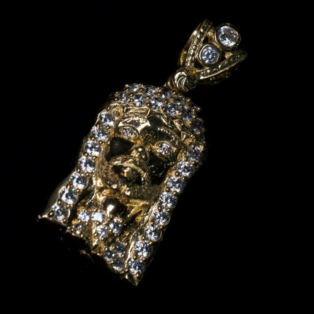 14K Jesus Head Pendant